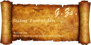 Gying Zseraldin névjegykártya